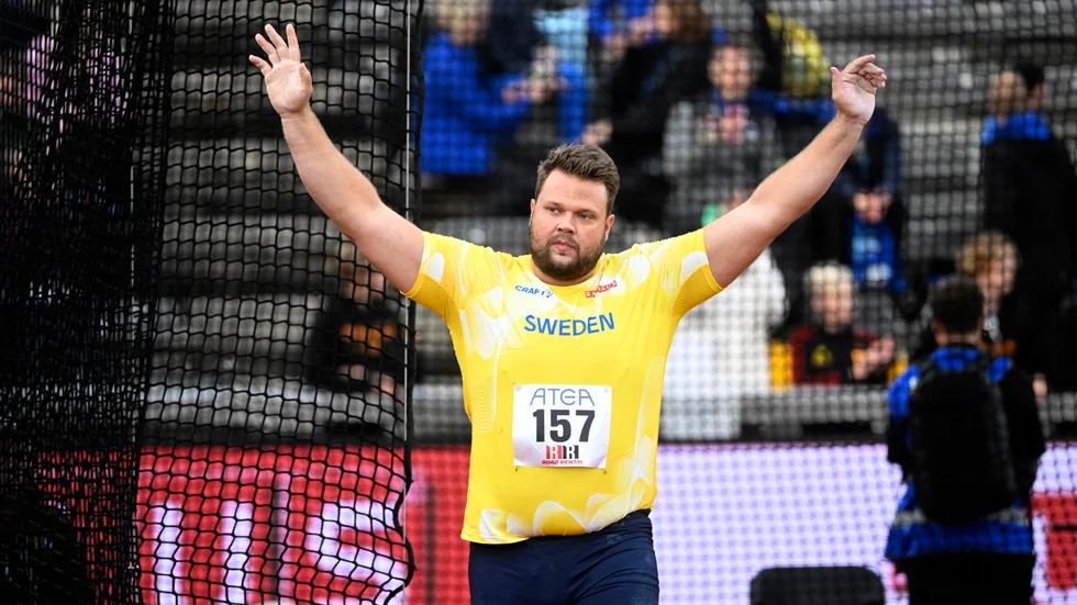 Sveriges Daniel Ståhl njuter av karriärens framgångar.