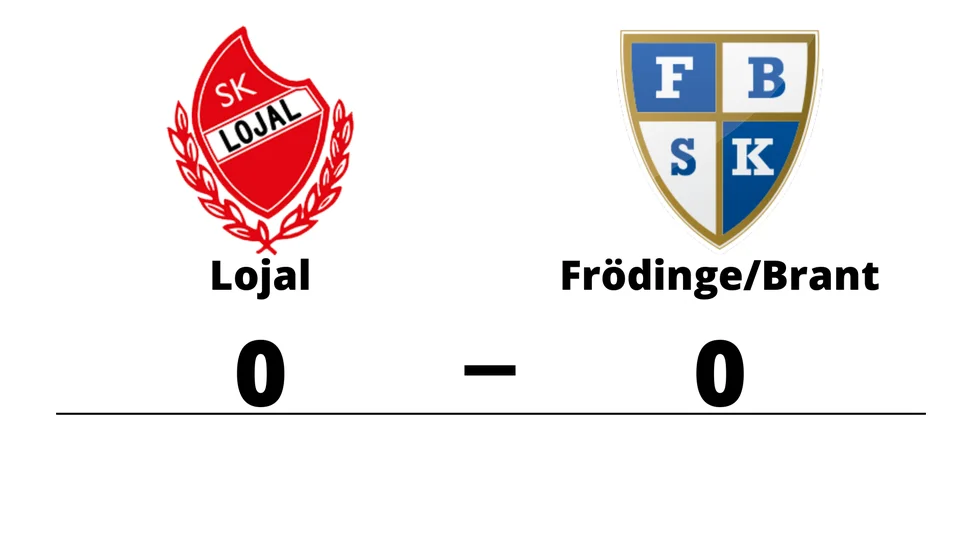 SK Lojal spelade lika mot Frödinge/ Brant SK
