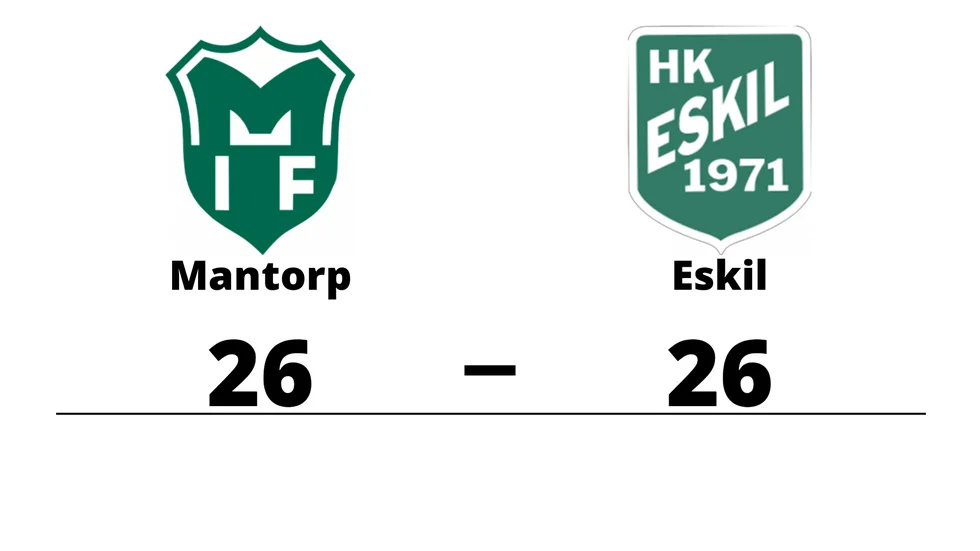 Mantorps IF spelade lika mot HK Eskil