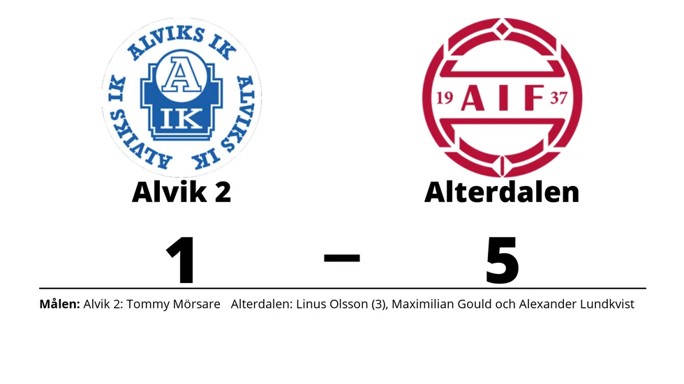 Alviks IK 2 förlorade mot Alterdalens IF