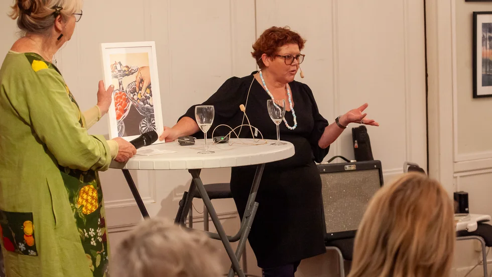 Mimmi Scheibe berättade bland annat om vad som inspirerar henne att skapa.