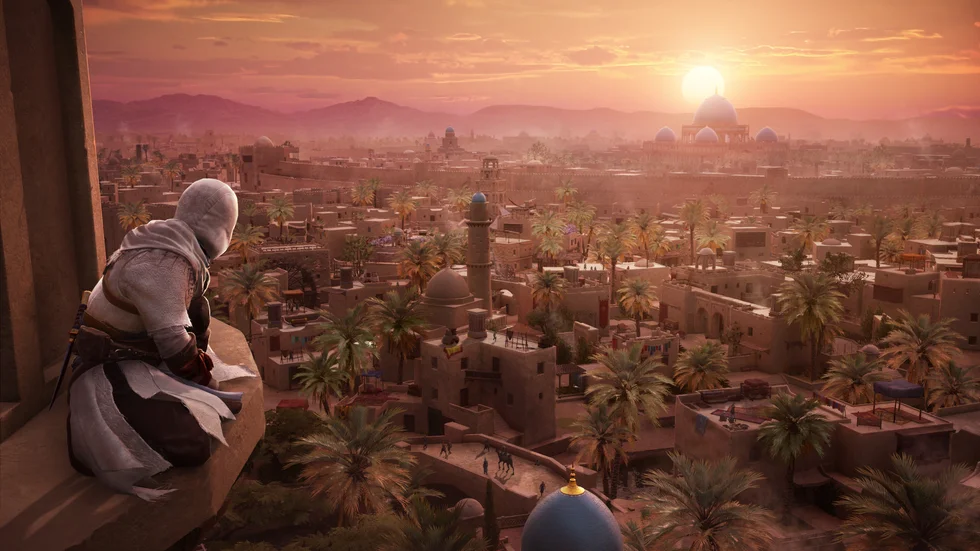 Det är inte bara kameler och sanddyner. 800-talets Bagdad är förhållandevis frodigt i "Assassin's creed mirage". Pressbild.