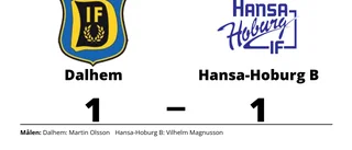 Hansa-Hoburg B bröt tunga sviten mot Dalhem