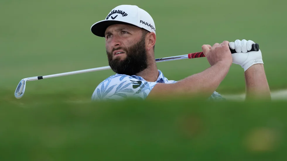 Spanske golfstjärnan Jon Rahm tar klivet till LIV-touren. Arkivbild.