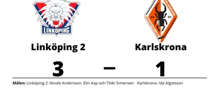 Seger för Linköping 2 hemma mot Karlskrona