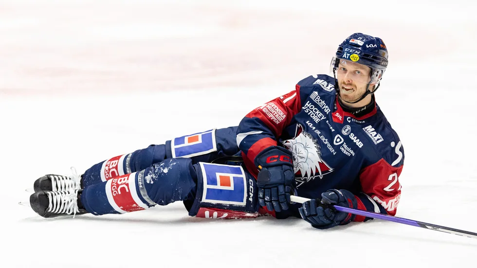Linköpings Christoffer Ehn under matchen mot Luleå. Målen gjordes av Russell (2), Strandberg, Rattie och Elie. 