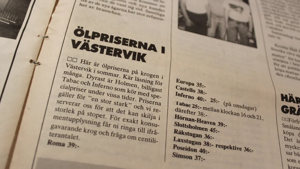 Ölpriserna i Västervik 1989, Westerviks Extra.