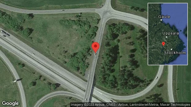 Stopp på väg 545 på grund av trafikolycka med flera fordon