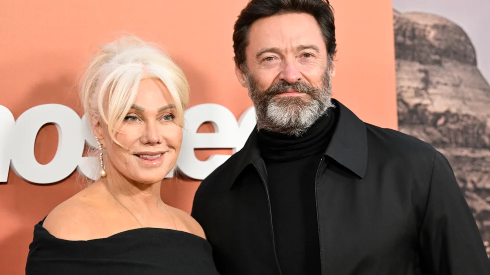 Hugh Jackman, 54, och hans fru Deborra-Lee Furness Jackman, 67, skiljer sig. Arkivbild.