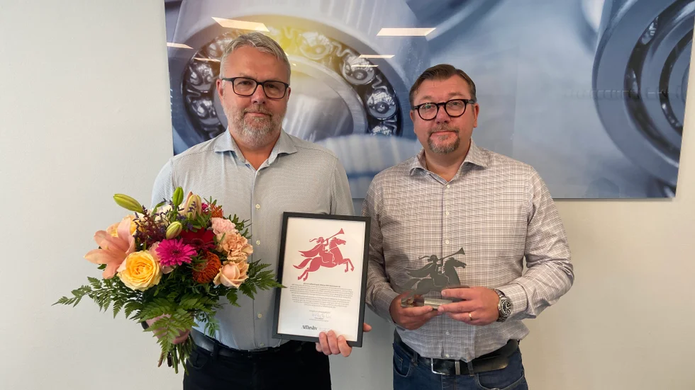 Bröderna Stefan och Peter Lindberg, ägare SPM, tog emot Affärslivspriset 2023. 