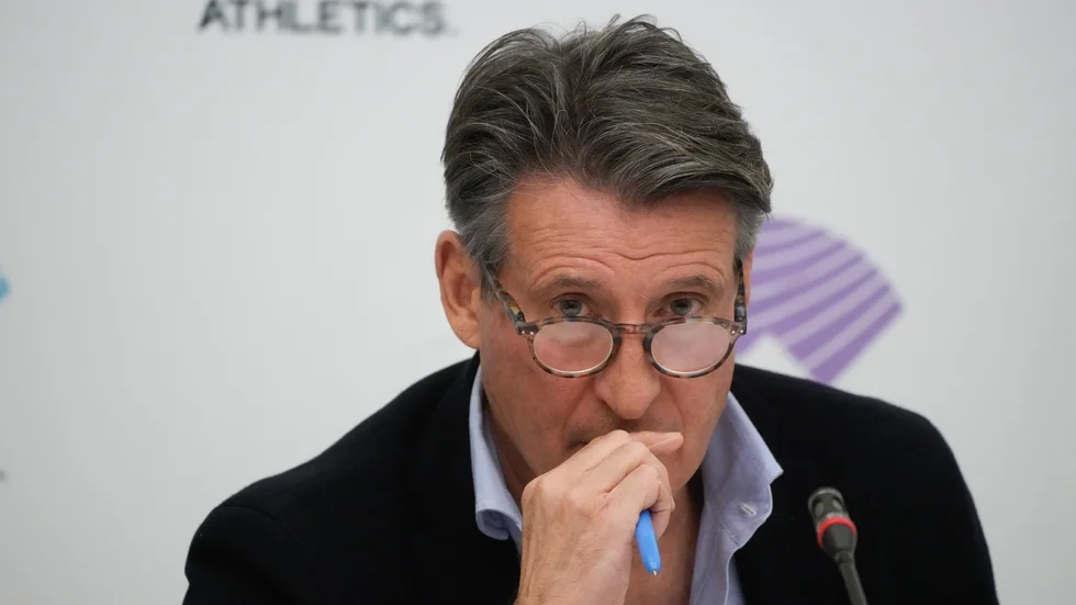 World Athletics ordförande Sebastian Coe valdes om för tredje gången. Arkivbild.