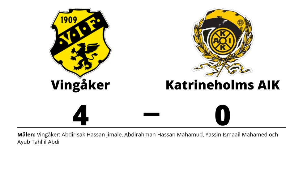 Vingåkers IF vann mot Katrineholms AIK