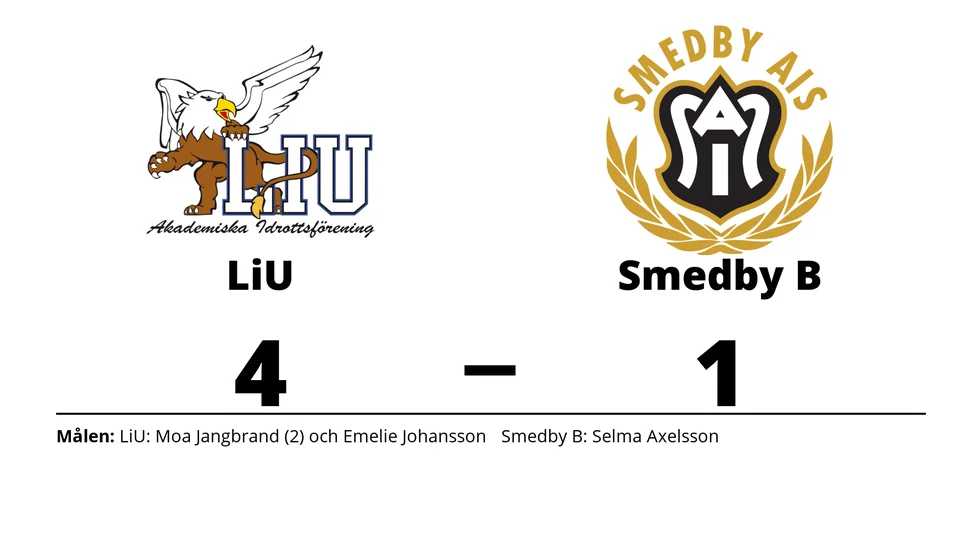 LiU AIF FK vann mot Smedby AIS B