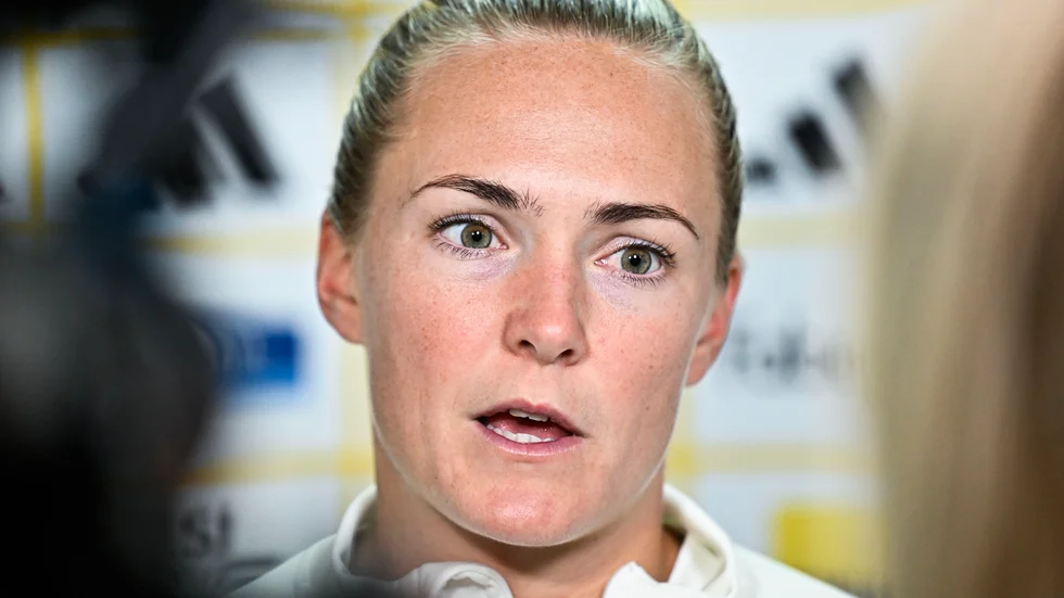 Magdalena Eriksson på landslagssamlingen i Göteborg. Arkivbild.