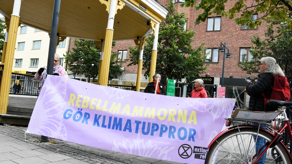 Rebellmammornas protest i Luleå.