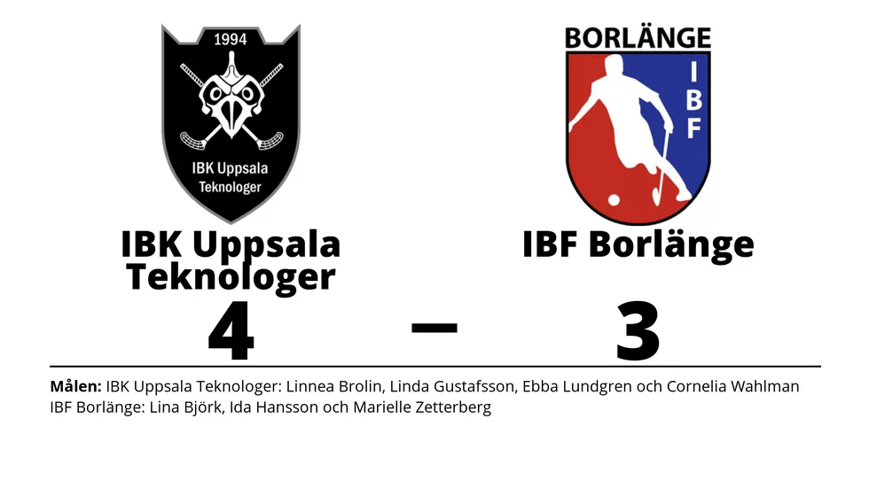 IBK Uppsala Teknologer vann mot IBF Borlänge