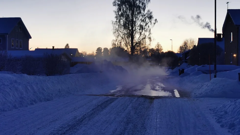 Vattenläcka i Byske under fredagen