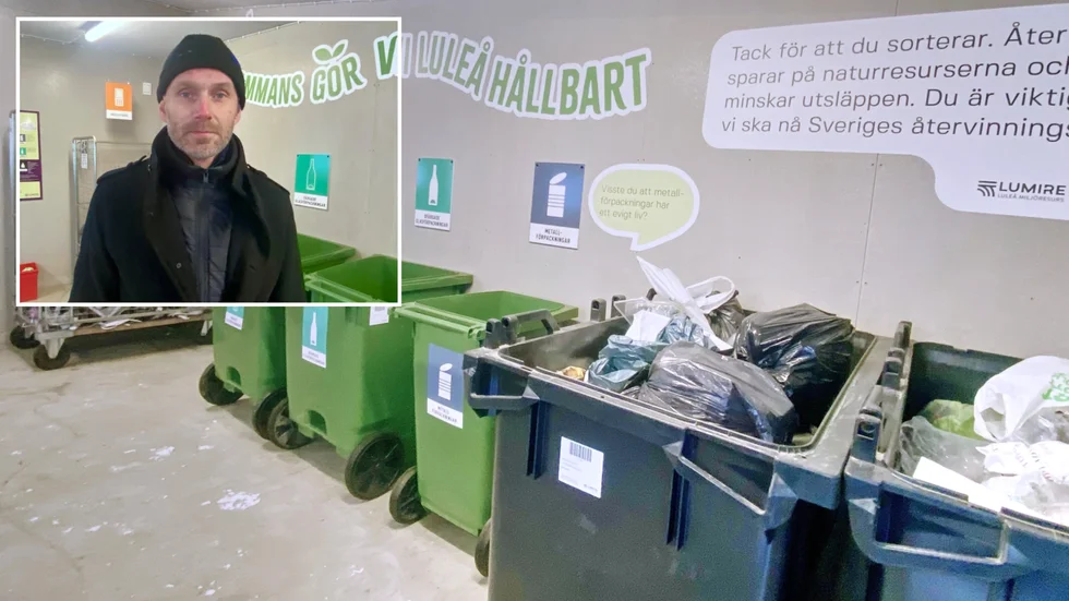 Sophämtningen i Luleå har försenats med flera dagar på grund av förra veckans extremkyla. "Förhoppningsvis hinner vi ikapp allt i veckan"; säger Ola Cederholm, återvinnings- & avfallschef inom Lumire.