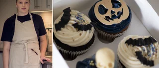 Wilma bakar unika cupcakes i tre smaker inför Halloween