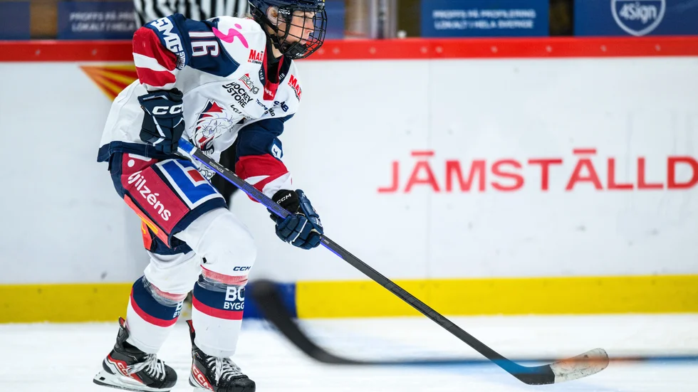 Linköpings Marthe Pabsdorff Brunvold var besviken efter storförlusten mot Luleå. 