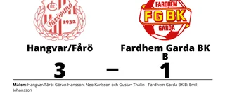 Hangvar/Fårö segrade mot Fardhem Garda BK B på hemmaplan