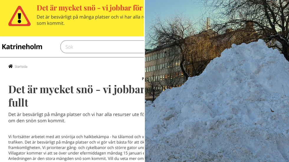 Invånarna i Katrineholm drabbades rejält av snöfallet.
