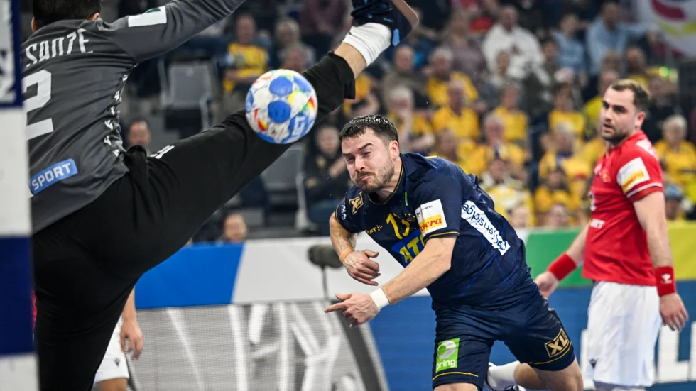 Sebastian Karlsson gjorde sju av Sveriges mål mot Georgien.