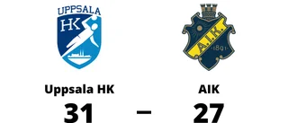 Seger för Uppsala HK med 31-27 mot AIK