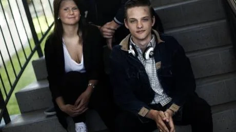 Initiativtagare. Hilda Gustafsson, Filip Eskedahl, Laurens van Tour engagerade halva klassen i filmtävlingen. Foto: Wilhelm Jaresand