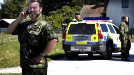 Röjningsledare. Carl Lövgren var en av två bombexperter som under onsdagen fick  bege sig till fastigheten på Fårö där man hade påträffat åtta kilo sprängämnen.Arkivfoto: HENRIK RADHE