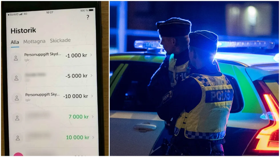 Offret tvingades swisha över 17 000 till den nu åtalade mannen. Först 10 000 kronor, sedan ytterligare 7 000.