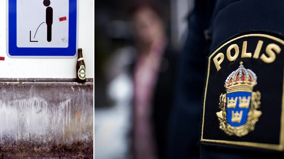 Ena sekunden kissade den dömde mannen. Sedan tittade han upp och såg två poliser.