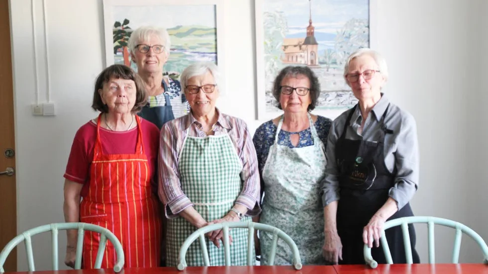 Här är lunchgruppen som bjöd på mustig soppa med bogfläsk.