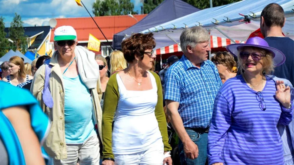 Mycket folk besökte marknaden under lördagen.