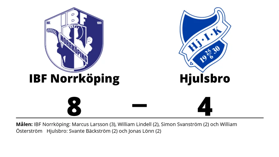 IBF Norrköping vann mot Hjulsbro IK Herr