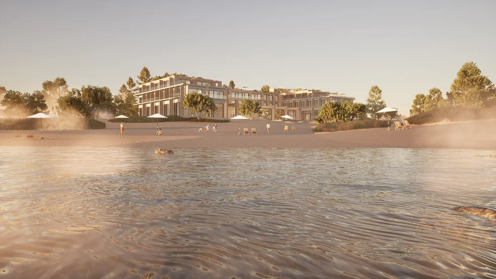 Konceptbild från planhandlingarna i detaljplanen för Tofta strand.