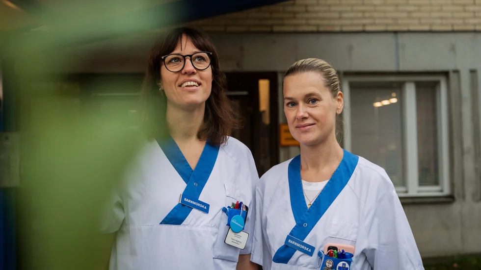 Karin Hagberg och Stina Liljeberg startar den nya bristningsmottagningen på Akademiska sjukhuset i Uppsala. 