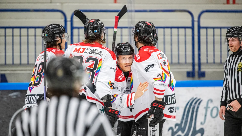 Felix Fjällkeborn avgjorde för Kiruna IF mot Nyköping. Arkivbild.