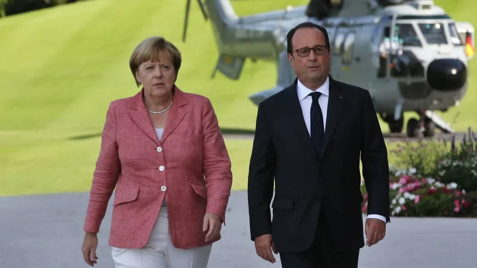 KRISHANTERARE. Angela Merkel, Tysklands förbundskansler, och Francois Hollande, Frankrikes president, har en del bekymmer att hantera.