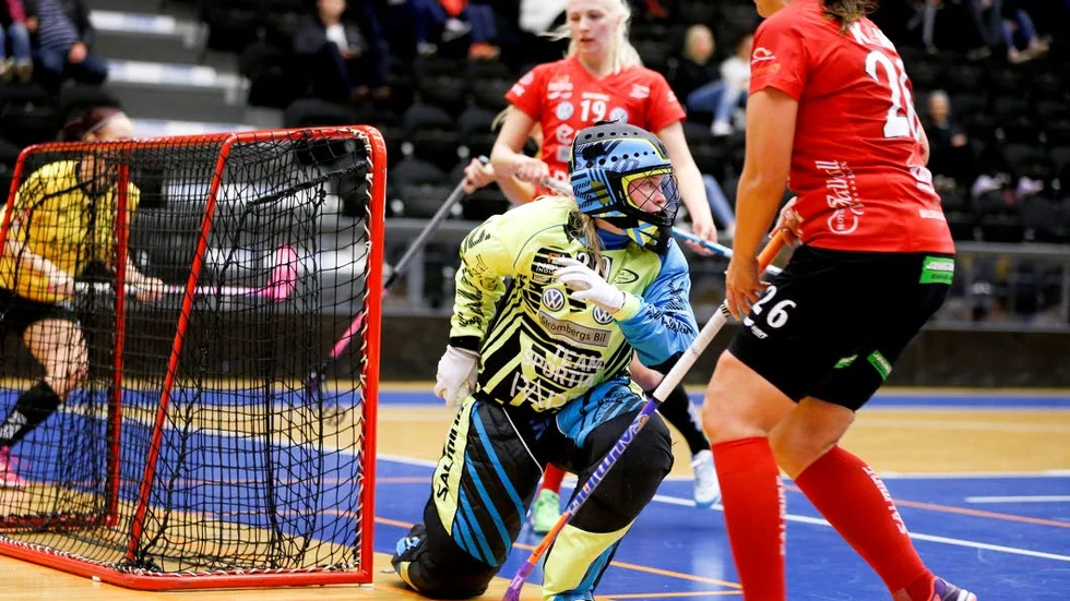 Matchhjälte 2. Kalixmålvakten Melina Harjuniemi svarade för flera bra räddningar.