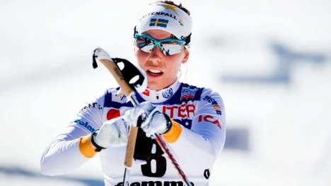 130302 Skidor, Charlotte Kalla, Sverige.