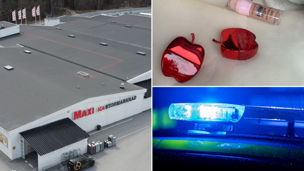 Polisen hade span på den misstänkta parfymligan, när den slog till mot Ica Maxi i Nyköping. Senare stoppades en bil och där hittades parfym till ett värde av drygt 16 000 kronor.