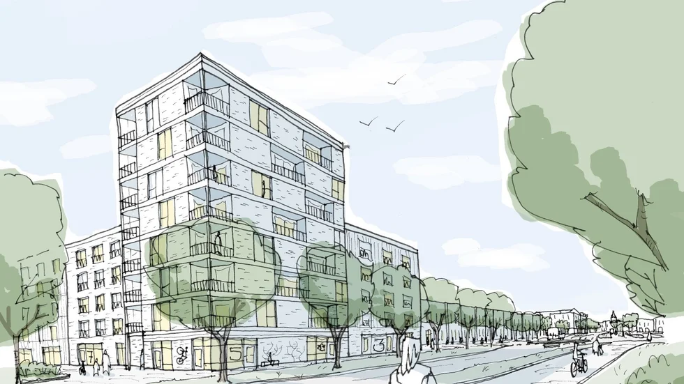 En ny stadsdel med 500 bostäder planeras det för vid ABB Cewe-huset i Nyköping.