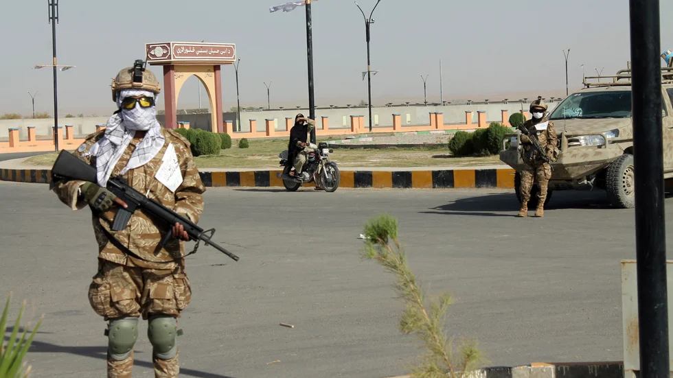 Talibansoldater på vakt i Lashkar Gah. Arkivbild.