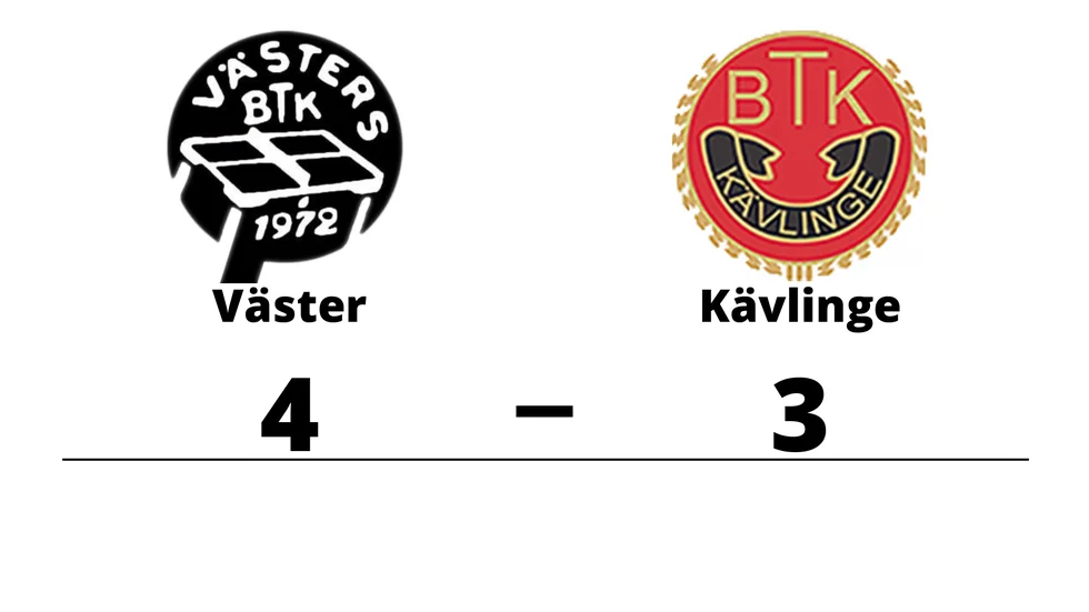 Västers BTK vann mot BTK Kävlinge