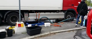 600 liter diesel läckte ut - hotar dagbrunnarna