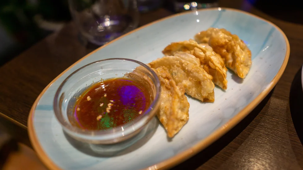 Friterade kycklingdumplings, 60:-