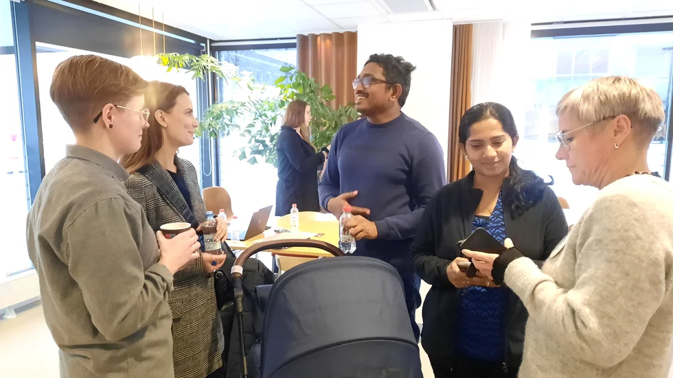 Vid spouseträffarna möts såväl inflyttade som representanter för olika företag och orginisationer i Skellefteå.
