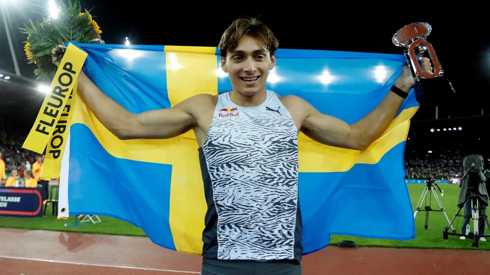 Armand Duplantis efter Diamond League-tävlingen i Zürich i höstas. Nu har han utsetts till näst bäste idrottare i världen 2022.