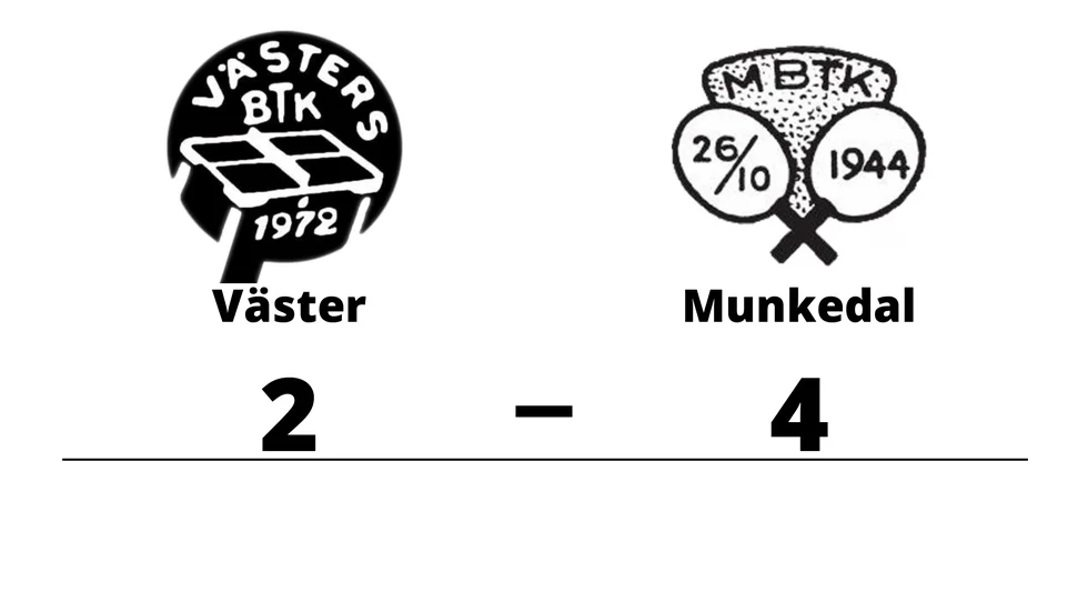 Västers BTK förlorade mot Munkedals BTK
